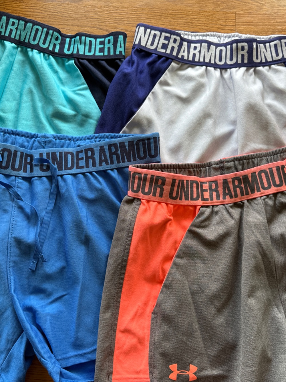 Under Armour women’s Athletic Shorts - Teal, Blue, Gray, Coral, Navy -lot of 4